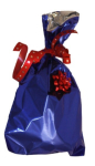 Gavepose metallic bl� 15x25 cm 50stk.