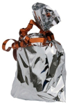 Gavepose metallic s�lv 10x15cm 50 stk