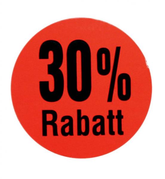 Etikett 30% rabatt Ø= 29mm 1000 stk - Kapstad.no
